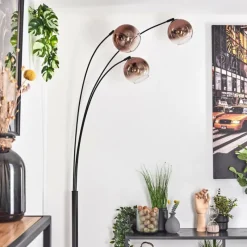 hofstein Koyoto Lampadaire Noir, 3 lumières