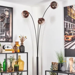 hofstein Koyoto Lampadaire Noir, 3 lumières