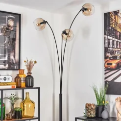 hofstein Koyoto Lampadaire Noir, 3 lumières