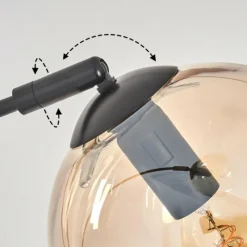 hofstein Koyoto Lampadaire Noir, 3 lumières