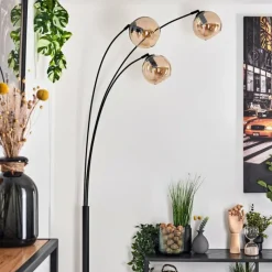 hofstein Koyoto Lampadaire Noir, 3 lumières