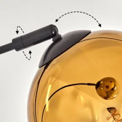 hofstein Koyoto Lampadaire Noir, 3 lumières