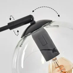 hofstein Koyoto Lampadaire Noir, 3 lumières