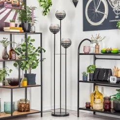 hofstein Koyoto Lampadaire Noir, 3 lumières