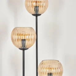 hofstein Koyoto Lampadaire Noir, 3 lumières