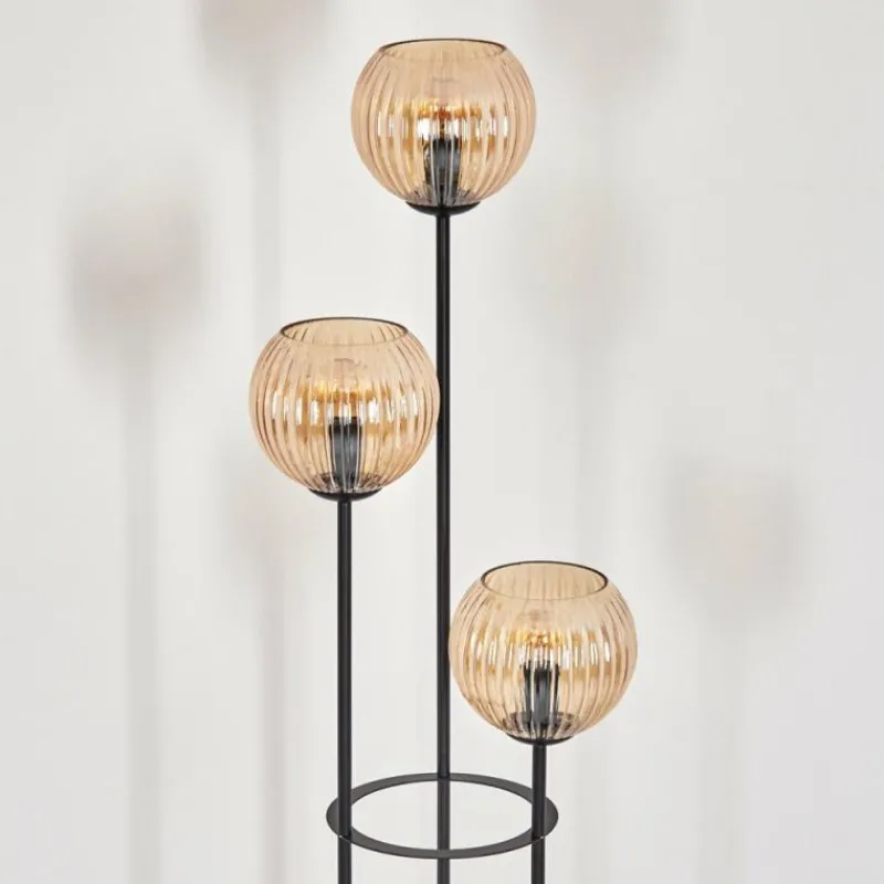 hofstein Koyoto Lampadaire Noir, 3 lumières