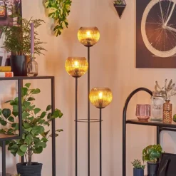 hofstein Koyoto Lampadaire Noir, 3 lumières