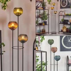 hofstein Koyoto Lampadaire Noir, 3 lumières