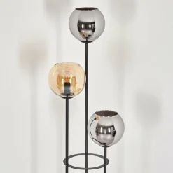 hofstein Koyoto Lampadaire Noir, 3 lumières