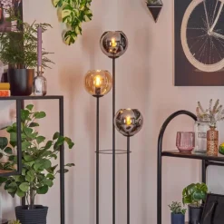 hofstein Koyoto Lampadaire Noir, 3 lumières