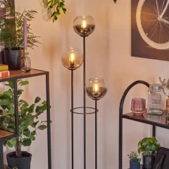 hofstein Koyoto Lampadaire Noir, 3 lumières