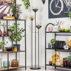 hofstein Koyoto Lampadaire Noir, 3 lumières