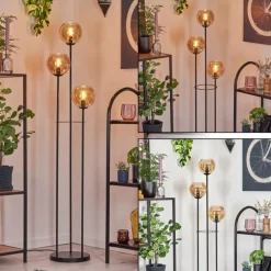 hofstein Koyoto Lampadaire Noir, 3 lumières