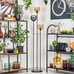 hofstein Koyoto Lampadaire Noir, 3 lumières