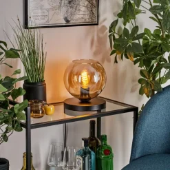 hofstein Koyoto Lampe à poser 20 cm Ambre, 1 lumière