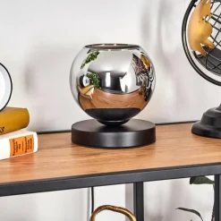 hofstein Koyoto Lampe à poser 15 cm Chrome, 1 lumière