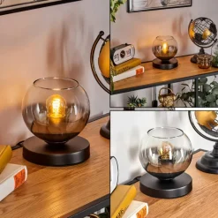 hofstein Koyoto Lampe à poser 15 cm Clair, Fumé, 1 lumière