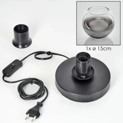 hofstein Koyoto Lampe à poser 15 cm Clair, Fumé, 1 lumière