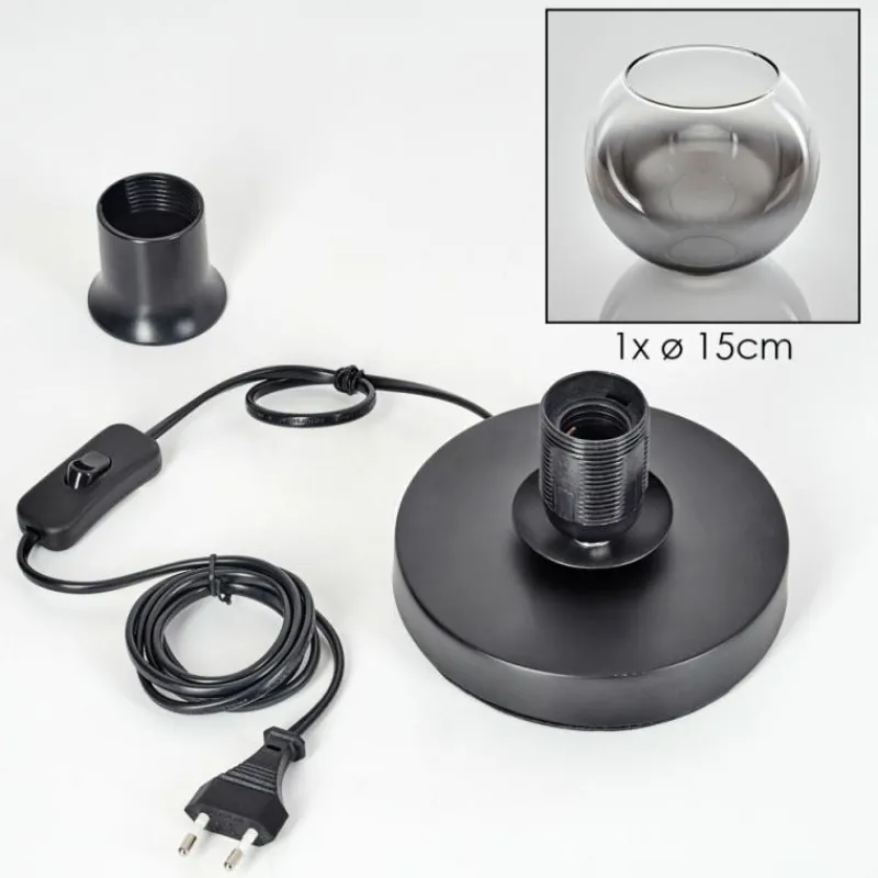 hofstein Koyoto Lampe à poser 15 cm Clair, Fumé, 1 lumière