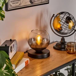 hofstein Koyoto Lampe à poser 15 cm Clair, Fumé, 1 lumière