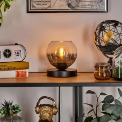 hofstein Koyoto Lampe à poser 15 cm Clair, Fumé, 1 lumière