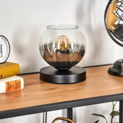 hofstein Koyoto Lampe à poser 15 cm Clair, Fumé, 1 lumière