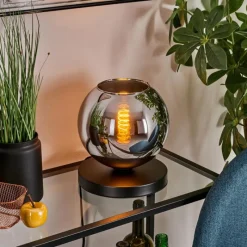 hofstein Koyoto Lampe à poser 20 cm Chrome, 1 lumière