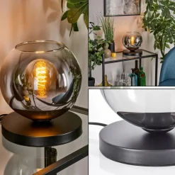 hofstein Koyoto Lampe à poser 20 cm Clair, Fumé, 1 lumière