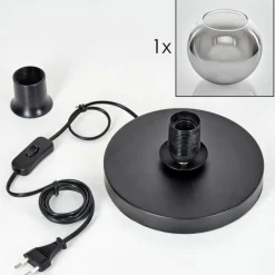 hofstein Koyoto Lampe à poser 20 cm Clair, Fumé, 1 lumière