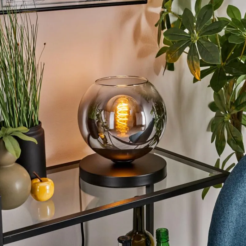 hofstein Koyoto Lampe à poser 20 cm Clair, Fumé, 1 lumière