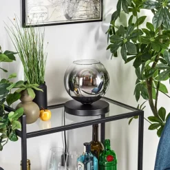 hofstein Koyoto Lampe à poser 20 cm Clair, Fumé, 1 lumière