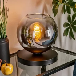 hofstein Koyoto Lampe à poser 20 cm Chrome, Clair, 1 lumière