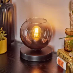 hofstein Koyoto Lampe à poser 15 cm Clair, Cuivré, 1 lumière