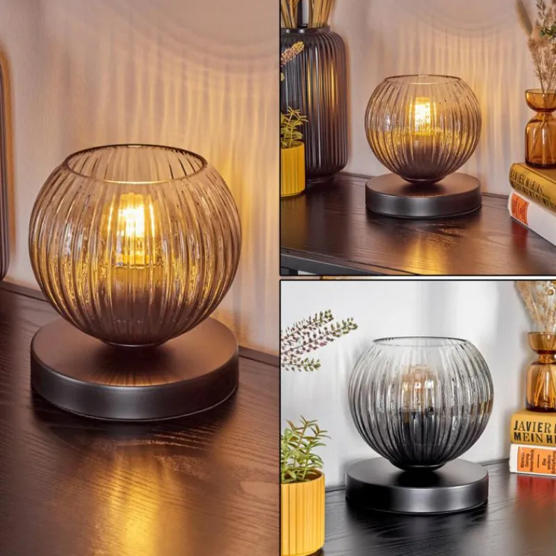 hofstein Koyoto Lampe à poser 15 cm Clair, Fumé, 1 lumière