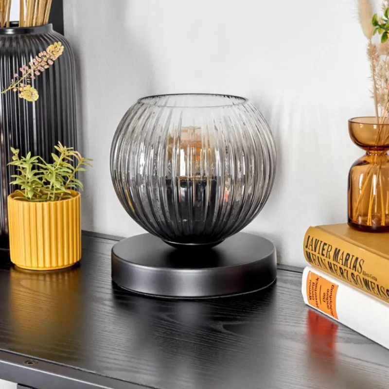 hofstein Koyoto Lampe à poser 15 cm Clair, Fumé, 1 lumière