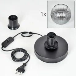 hofstein Koyoto Lampe à poser 15 cm Clair, Fumé, 1 lumière