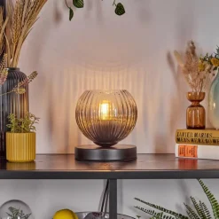 hofstein Koyoto Lampe à poser 15 cm Clair, Fumé, 1 lumière