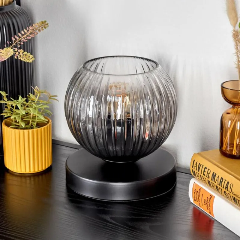 hofstein Koyoto Lampe à poser 15 cm Clair, Fumé, 1 lumière