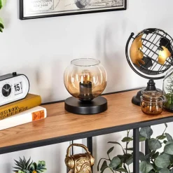 hofstein Koyoto Lampe à poser 15 cm Noir, 1 lumière