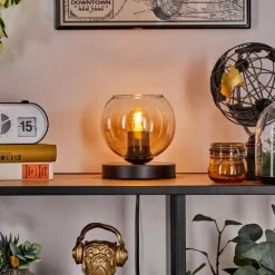 hofstein Koyoto Lampe à poser 15 cm Noir, 1 lumière