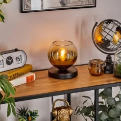 hofstein Koyoto Lampe à poser 15 cm Noir, 1 lumière