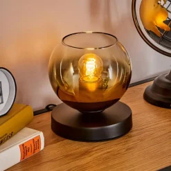 hofstein Koyoto Lampe à poser 15 cm Noir, 1 lumière