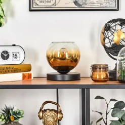 hofstein Koyoto Lampe à poser 15 cm Noir, 1 lumière