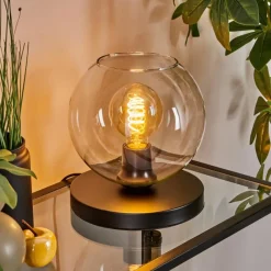 hofstein Koyoto Lampe à poser 20 cm Noir, 1 lumière