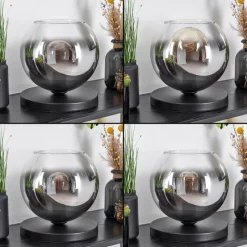 hofstein Koyoto Lampe à poser 25 cm Noir, 1 lumière