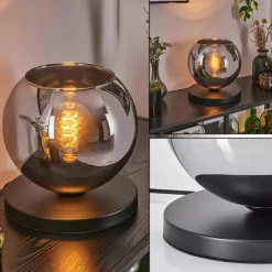 hofstein Koyoto Lampe à poser 25 cm Noir, 1 lumière