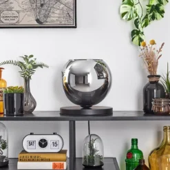 hofstein Koyoto Lampe à poser 25 cm Noir, 1 lumière