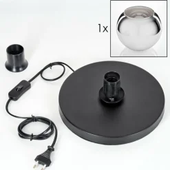 hofstein Koyoto Lampe à poser 25 cm Noir, 1 lumière