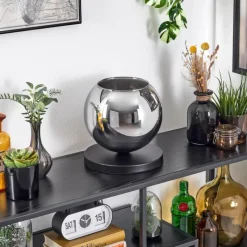 hofstein Koyoto Lampe à poser 25 cm Noir, 1 lumière