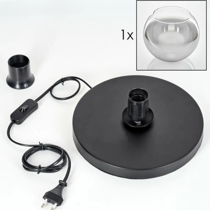 hofstein Koyoto Lampe à poser 25 cm Noir, 1 lumière